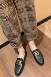 namcoverse Metal Knot Leather Loafers