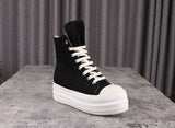 namcoverse Back to school namcoverse  Owen Seak Women Canvas Shoes Luxury Trainers Platform Boots Lace Up Sneakers Casual Height Increasing Zip High-TOP Black Shoes 0823