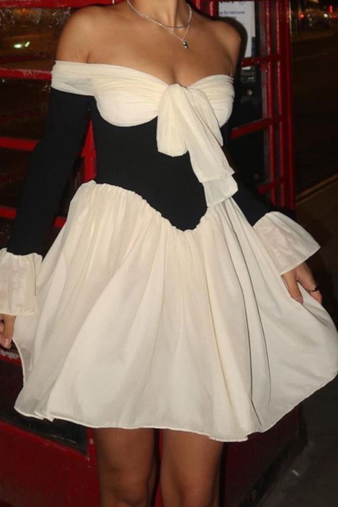 namcoverse Off Shoulder Bow Corset Dress