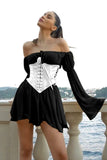 namcoverse Off Shoulder Lace-up Corset Ruched Dress