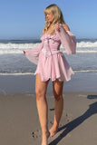 namcoverse Off Shoulder Lace-up Corset Ruched Dress