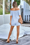 namcoverse Off Shoulder Tops Two Piece Shorts Set