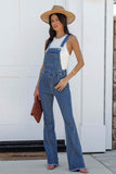 namcoverse Open Back Flared Denim jumpsuits