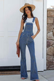 namcoverse Open Back Flared Denim jumpsuits