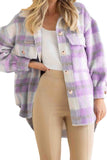 namcoverse Plaid Mohair Button Up Coat