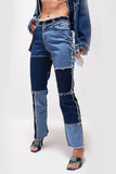 namcoverse Paneled Straight-leg Jeans