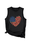 namcoverse Peach Heart Flag Graphic Sleeveless T-shirt