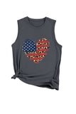 namcoverse Peach Heart Flag Graphic Sleeveless T-shirt