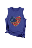 namcoverse Peach Heart Flag Graphic Sleeveless T-shirt