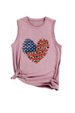 namcoverse Peach Heart Flag Graphic Sleeveless T-shirt