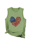 namcoverse Peach Heart Flag Graphic Sleeveless T-shirt