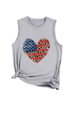 namcoverse Peach Heart Flag Graphic Sleeveless T-shirt