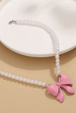 namcoverse Pearl Bow-tie Pendant Necklaces