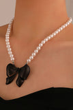 namcoverse Pearl Bow-tie Pendant Necklaces