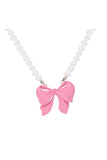 namcoverse Pearl Bow-tie Pendant Necklaces