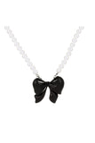 namcoverse Pearl Bow-tie Pendant Necklaces