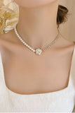 namcoverse Pearl Camellia Patchwork Necklaces