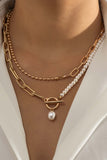 namcoverse Pearl Chain Stack Necklace