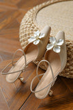 namcoverse Pearl Flower Pointed-Toe Pumps