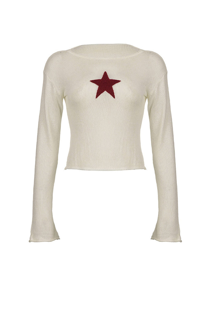 namcoverse Pentagram Jacquard Crimping Sweater