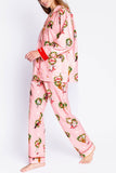 namcoverse Pink Cat Graphic Cotton Loungewear