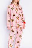 namcoverse Pink Cat Graphic Cotton Loungewear