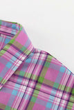 namcoverse Pink Cotton Plaid Blouse