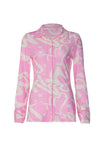 namcoverse Pink Mesh Printed Blouse