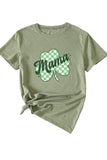 namcoverse Plaid Clover Graphic T-shirt