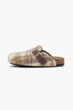 namcoverse Plaid Plush Slip-on Slippers