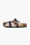 namcoverse Plaid Plush Slip-on Slippers