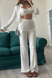 namcoverse Pleated Cropped Shirt Long Pants Suits