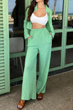 namcoverse Pleated Cropped Shirt Long Pants Suits