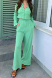 namcoverse Pleated Cropped Shirt Long Pants Suits