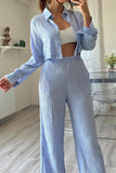 namcoverse Pleated Cropped Shirt Long Pants Suits