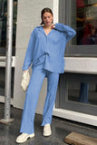 namcoverse Pleated Shirt Wide Leg Pants Set