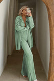 namcoverse Pleated Shirt Wide Leg Pants Set