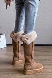 namcoverse Plush Platform Knee-high Snow Boots