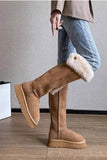 namcoverse Plush Platform Knee-high Snow Boots