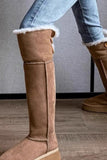 namcoverse Plush Platform Knee-high Snow Boots