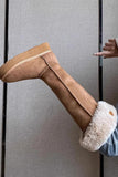 namcoverse Plush Platform Knee-high Snow Boots