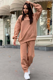 namcoverse Pocketed Hoodie Elastic Waist Long Pants Set