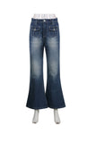 namcoverse Pocketed Low-waisted Flares Jeans