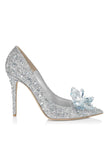 namcoverse Pointed-toe Glitter Crystal High Heel