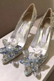 namcoverse Pointed-toe Glitter Crystal High Heel