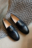 namcoverse Pointed-toe Metal Buckle Loafers