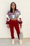 namcoverse Printed Baseball Jacket Long Pants Suits