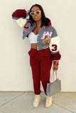 namcoverse Printed Baseball Jacket Long Pants Suits