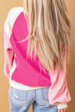 namcoverse Long Sleeve Patchwork Fleece Sweatshirt