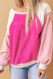 namcoverse Long Sleeve Patchwork Fleece Sweatshirt